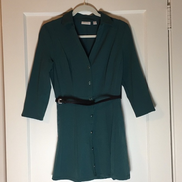 Green Button down dress- NWT - Picture 3 of 5
